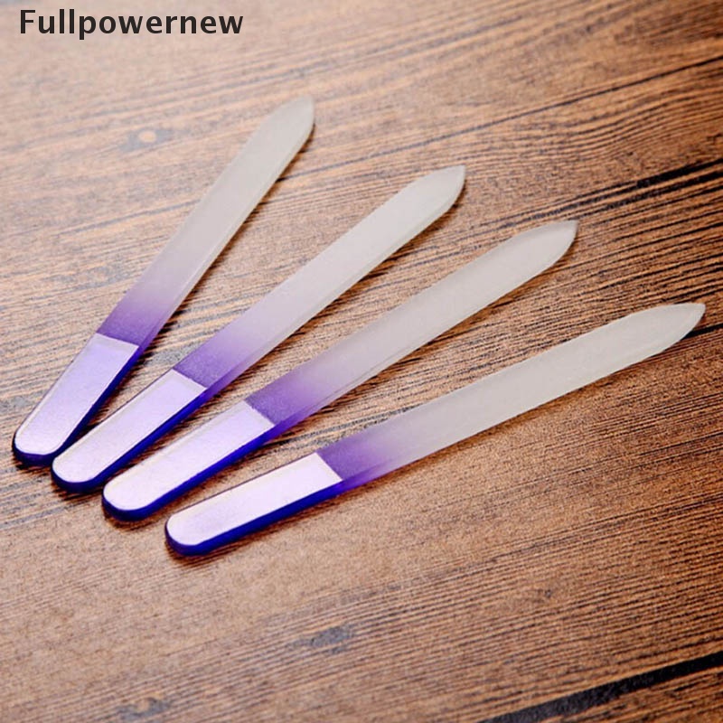 (FULL) 4pcs Kikir Kuku Bahan Kaca Kristal Untuk manicure / nail art