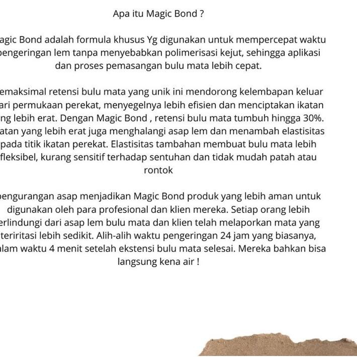 

stock Magic Bond penguat lem membuat lem cepat rekat .