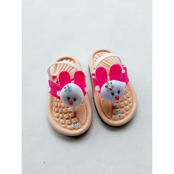 Arkn023 Sandal anak baby motip rabbit terbaru