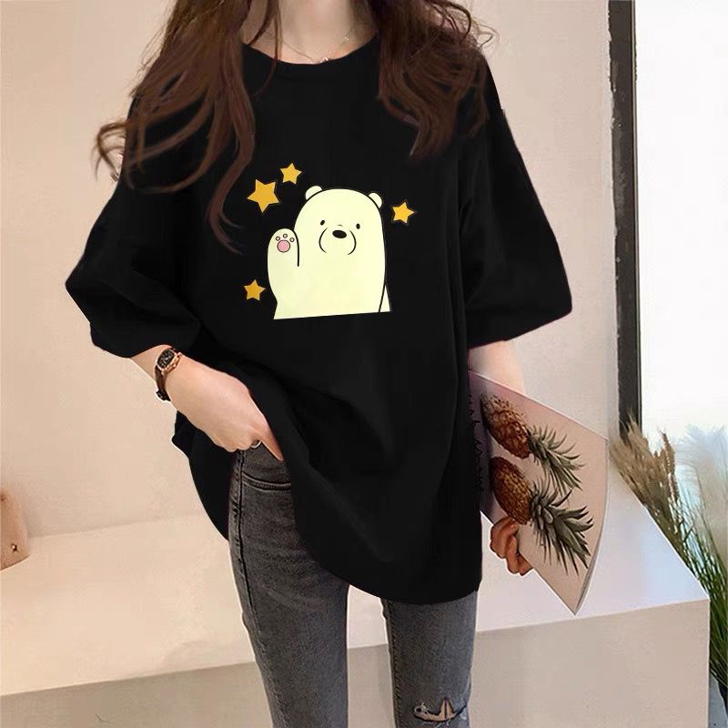 THISTLE - Oversize Tee Tshirt Wanita Model Longgar Motif Ice Bear