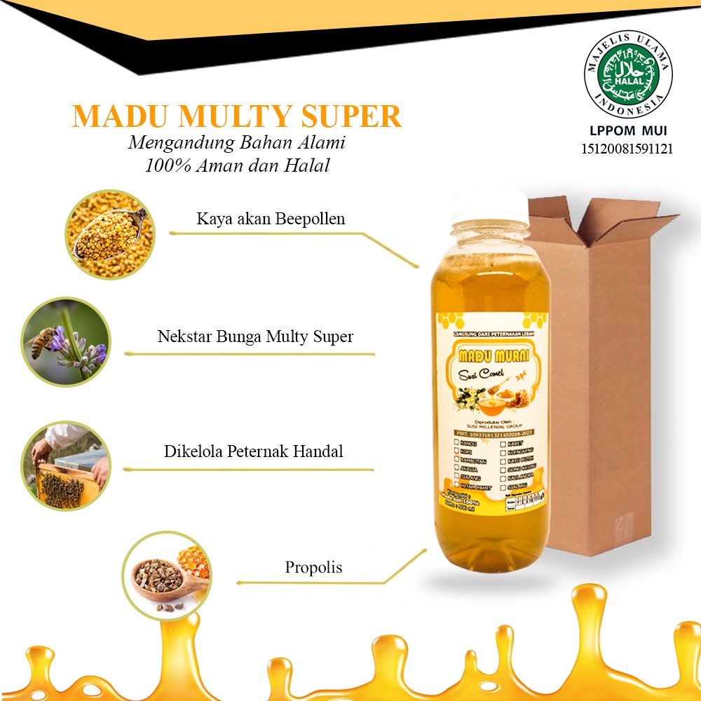 

MADU SUSI COMEL | MADU KAYU PUTIH 500 ML (100% raw natural Honey )
