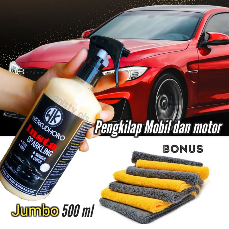 Pengkilap body motor/mobil 500 ml bonus kain micro pengkilap body motor dofp body kusam