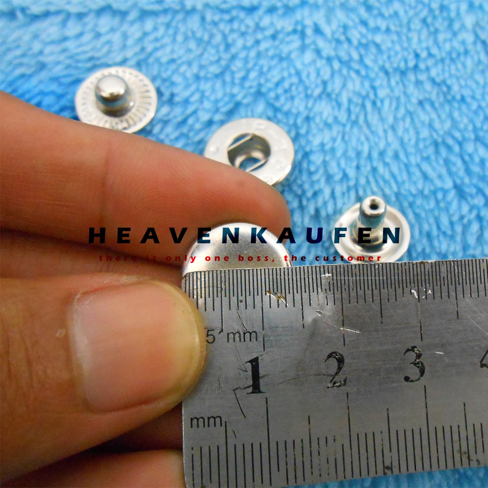 Kancing Jepret / Snap Button Nikel Silver 14 mm Untuk Kancing Jaket Dll