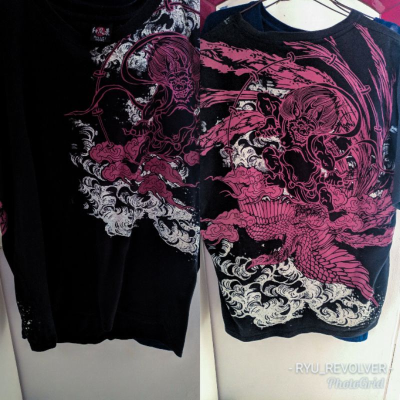 SUKAJAN CLOTH KAOS RAIJIN TAG BULLET NOISE JAPAN FULL DESIGN