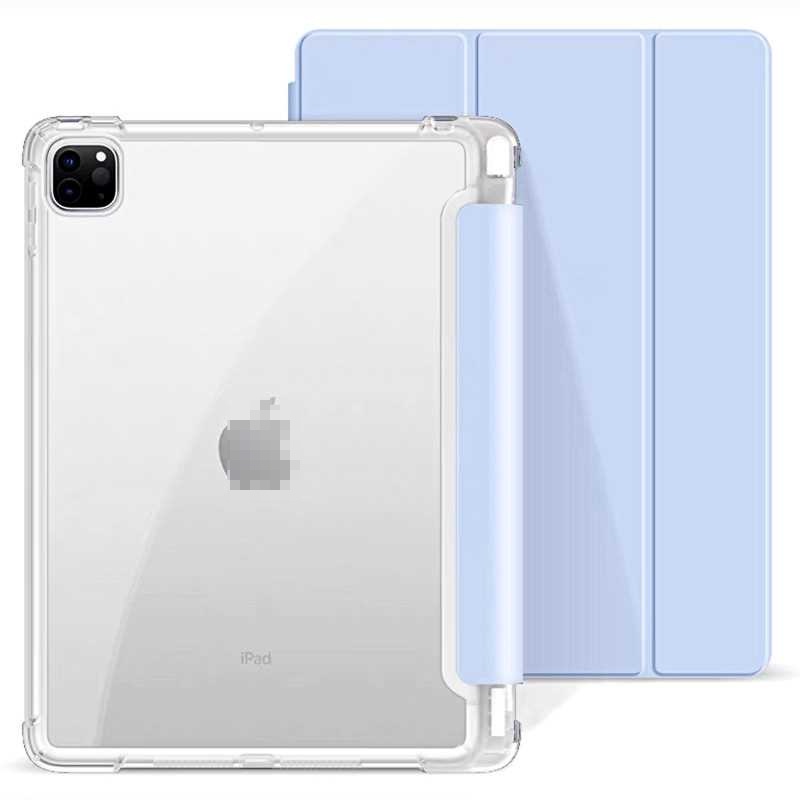 Case Transparan Dengan Slot Pensil Untuk iPad9 10.2 2021 10.5 10.9 Pro11 Air 2 1 4 2020 3 2019