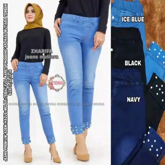 (28-38) ZHAFIRA JEGGING ORIGINAL JEANS MUTIARA