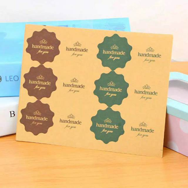 

(1 lembar) stiker handmade /sticker diy/perekat seal kantong snack