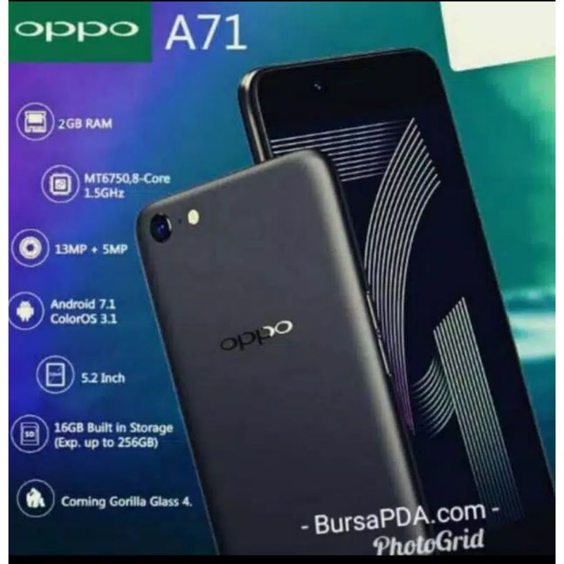 Sale HP OPPO dualOn 4Glte murah mulus bagus ori garansi imei tembus terdaftar fullset bagus-OPPO A71 ram2gb 16gb