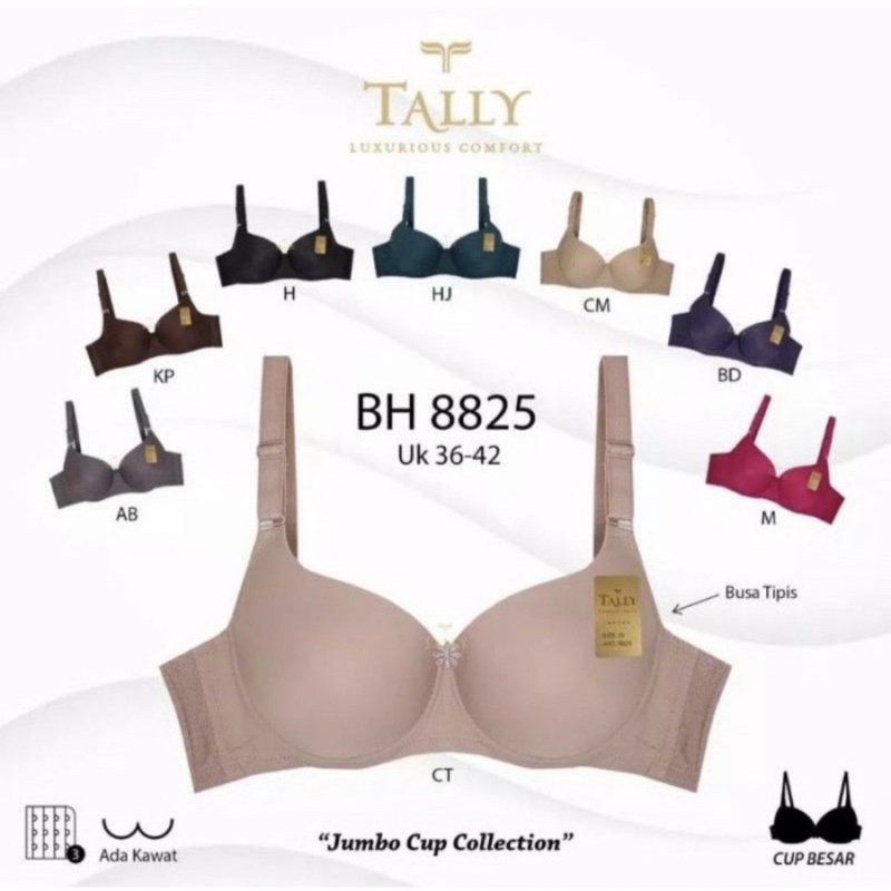 SCALEN 8825 I CUP D BUSA TIPIS I ADA KAWAT I SIZE 36D - 44D 8825