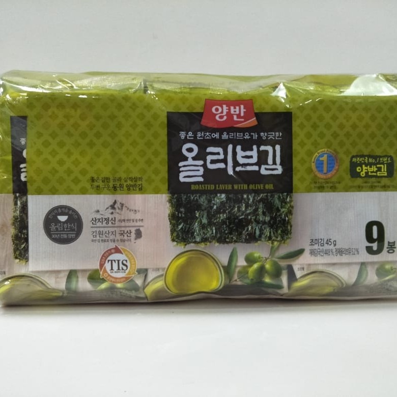 

Dongwon Rumput Laut Dengan Minyak Zaitun 45gr (9pcs @ 5gr)