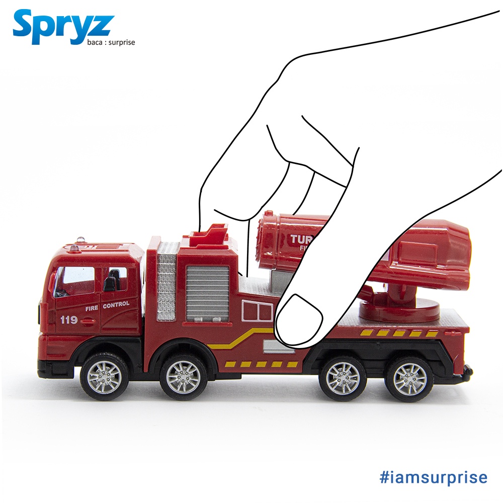 Spryz Construx 1:55 Truk Pemadam - D Mainan Miniatur