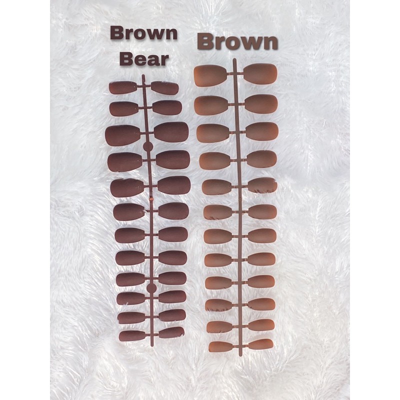 1 set 24pcs kuku palsu matte coffin || belum termasuk lem || fake nails ballerina || kuku palsu dove