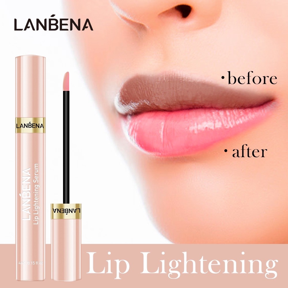 LANBENA Lip Lightening Serum Pink Lips Makeup Beauty Reduce Melanin Glossy Mood Cosmetics 4 ml