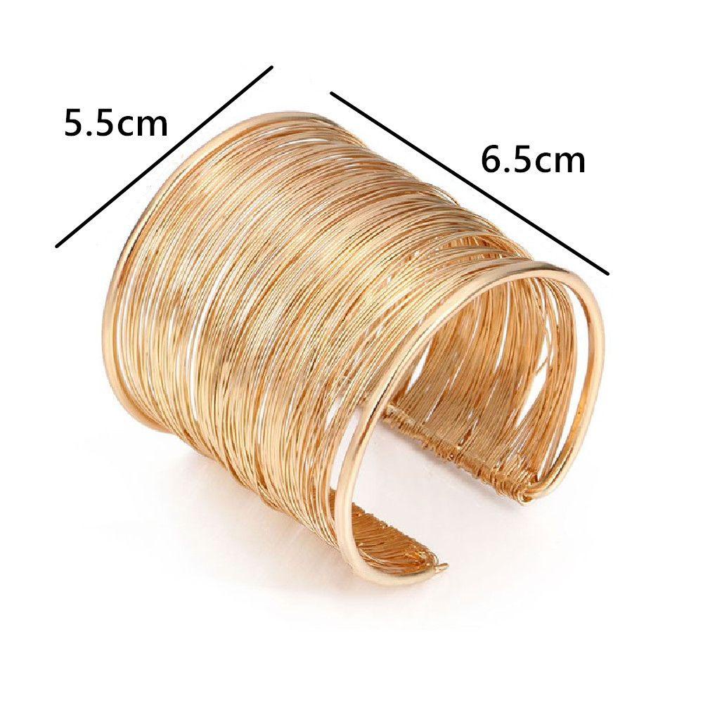 Preva Gelang Metal Open Bangle Open Gelang Lebar Cuff Bangle