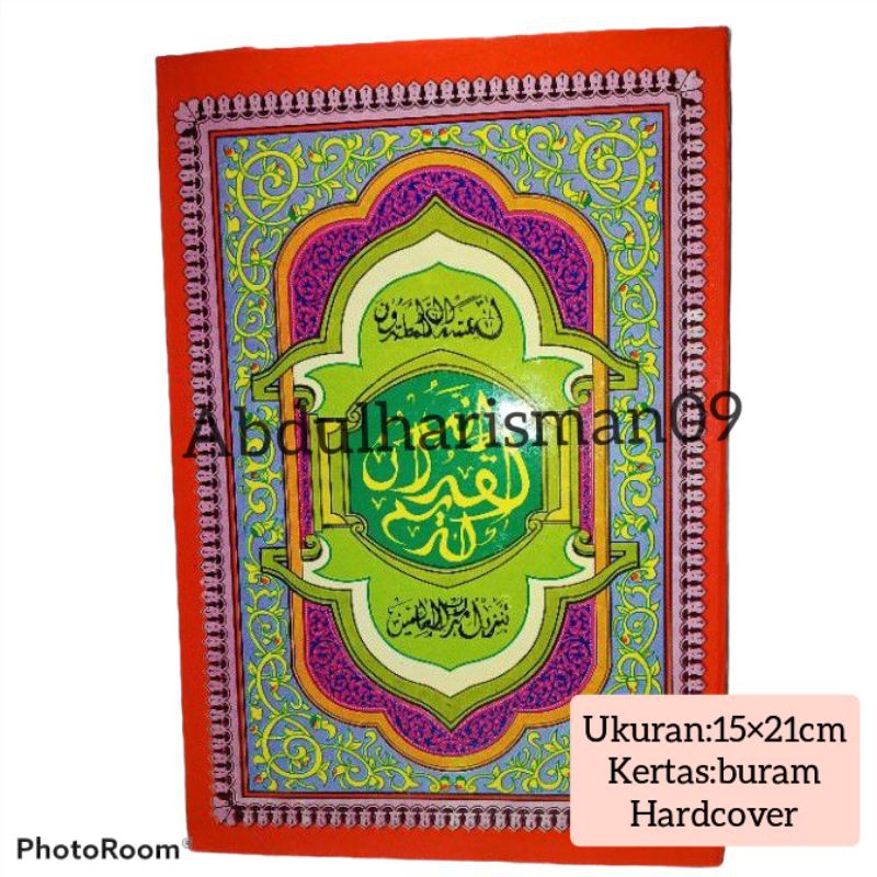Al Quran Cover warna Ukuran A5 - Kertas Buram - AlQuran Mushaf Tanggung