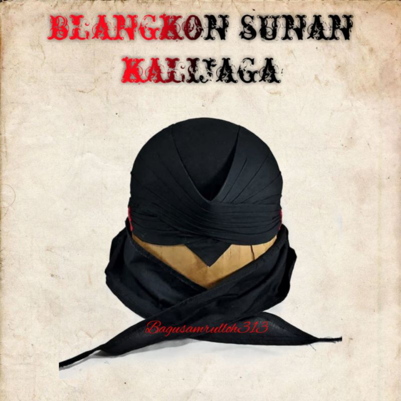 Blangkon Lipat Sunan Kalijaga Hitam Polos Sliwir