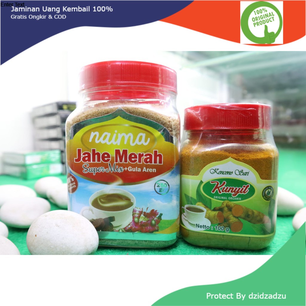 

Kunyit Murni Original 100gr + Jahe 250gr