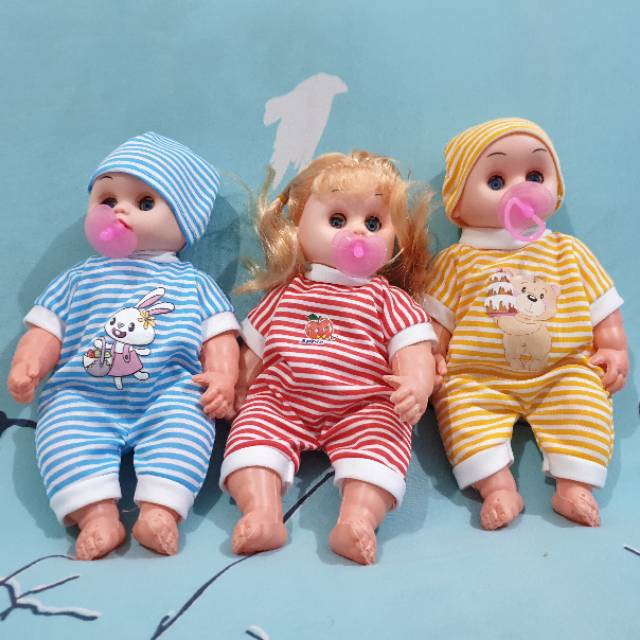  boneka  dot empeng bayi  botak  dan susan suara menangis 