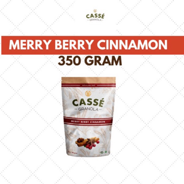 

Merry Berry Cinnamon Cassé Granola 350 gram / Family Pack / Snack Keluarga Sehat