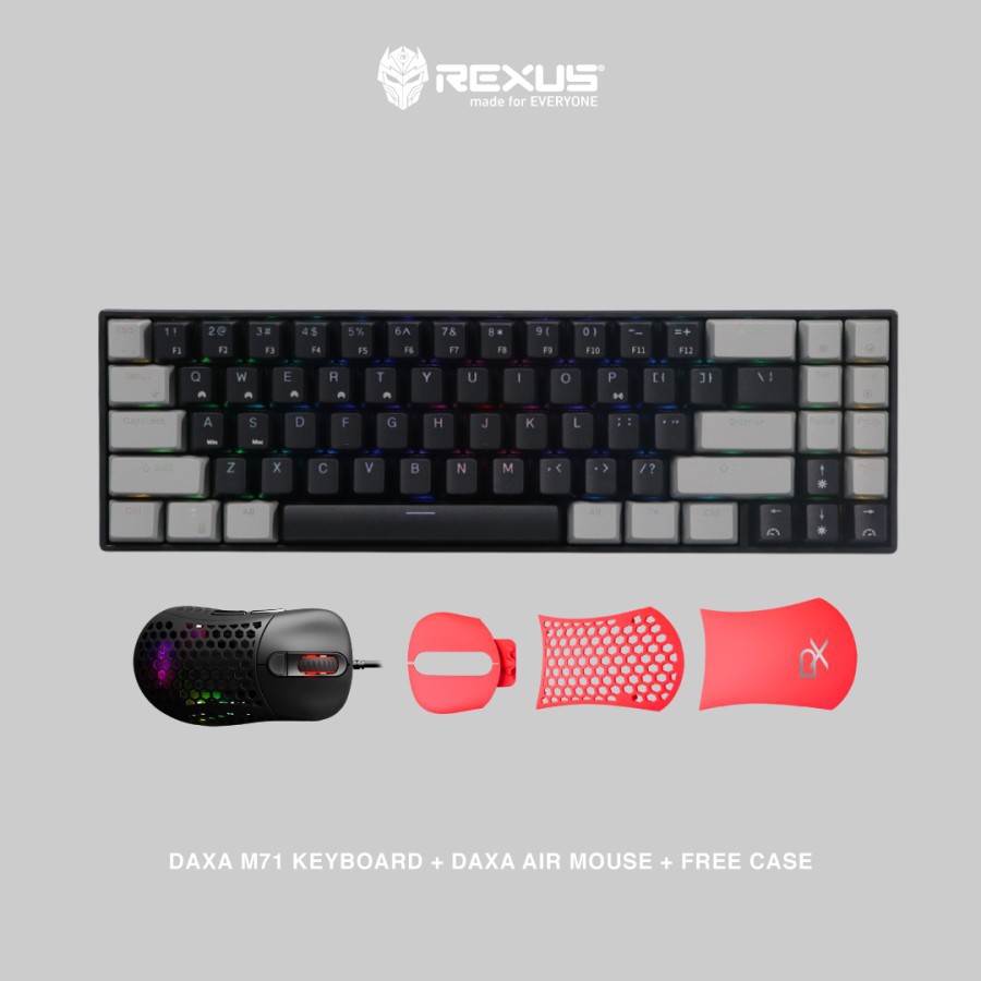 Bundling Keyboard WIreless Bluetooth DAXA M71 PRO + Mouse Daxa Air + Case