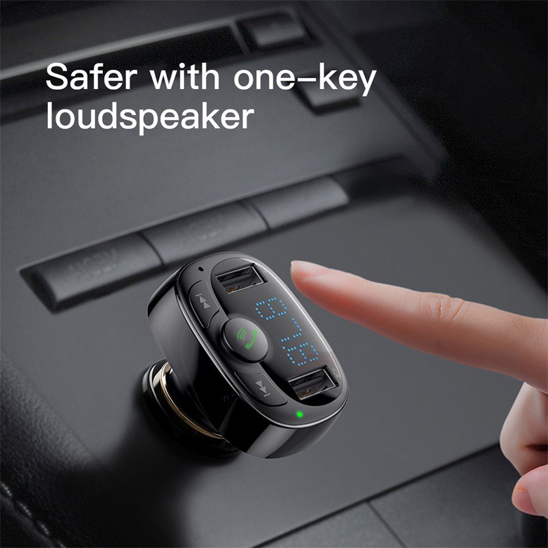 Baseus Dual USB Car Charger FM Transmitter Modulator MP3 Player