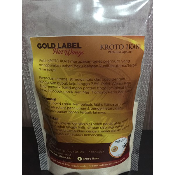 Pelet Wangi Keju Susu / Umpan Ikan Mas, Umpan Ikan Tombro