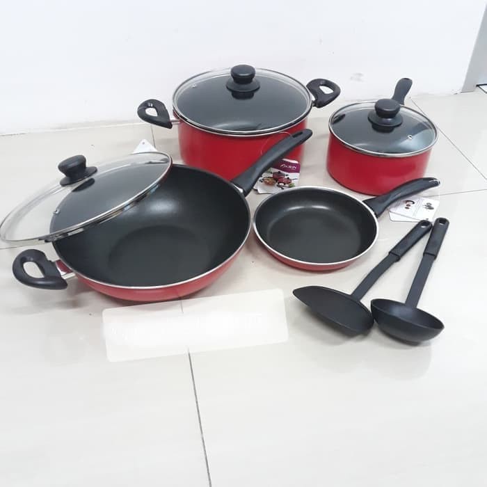 Panci Set Kirin Gordang Set 9in1 Alat Masak - Cookware Set