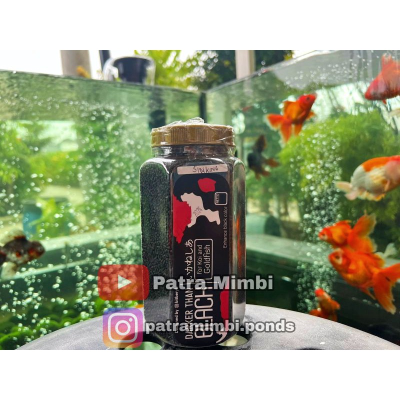 Pakan Pelet Makanan Ikan Mas Koki Koi Darker Than Black 350 gr PATRA MIMBI