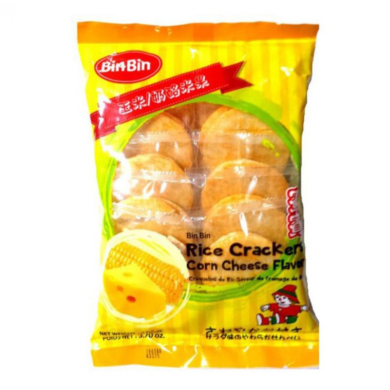 

Bin Bin Rice Crackers Corn Cheese Flavor 105gr