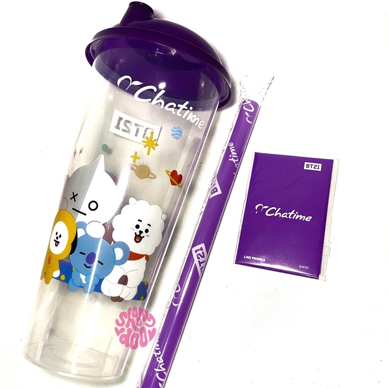BT21 x Chatime (Reusable Cup, Straw, Random Magnet)