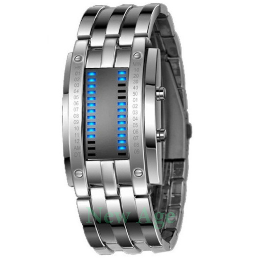AMST Jam Tangan Digital Unik Pria - Silver