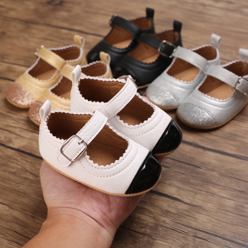 Sepatu Pesta Bayi Perempuan Sol Karet Lembut - Sepatu Prewalker Baby Flatshoes Girl S1230