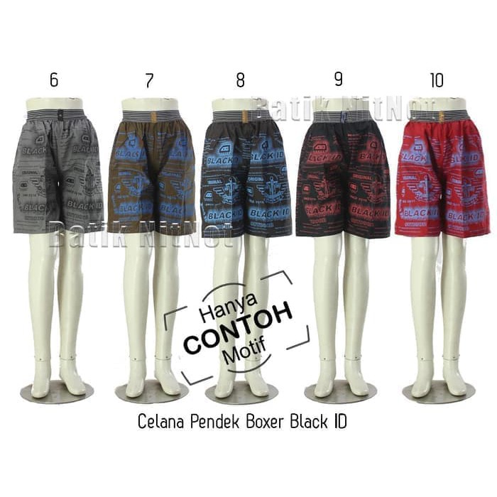 Celana Pendek Celana Santai Celana Boxer Black ID