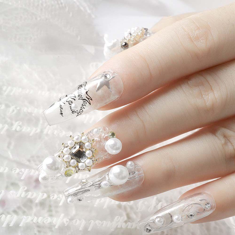 AUGUSTINA Agustina Cinta Nail Art Berlian Gaya Jepang Fashion Mewah Pesona Zirkon DIY Dekorasi Nail Art