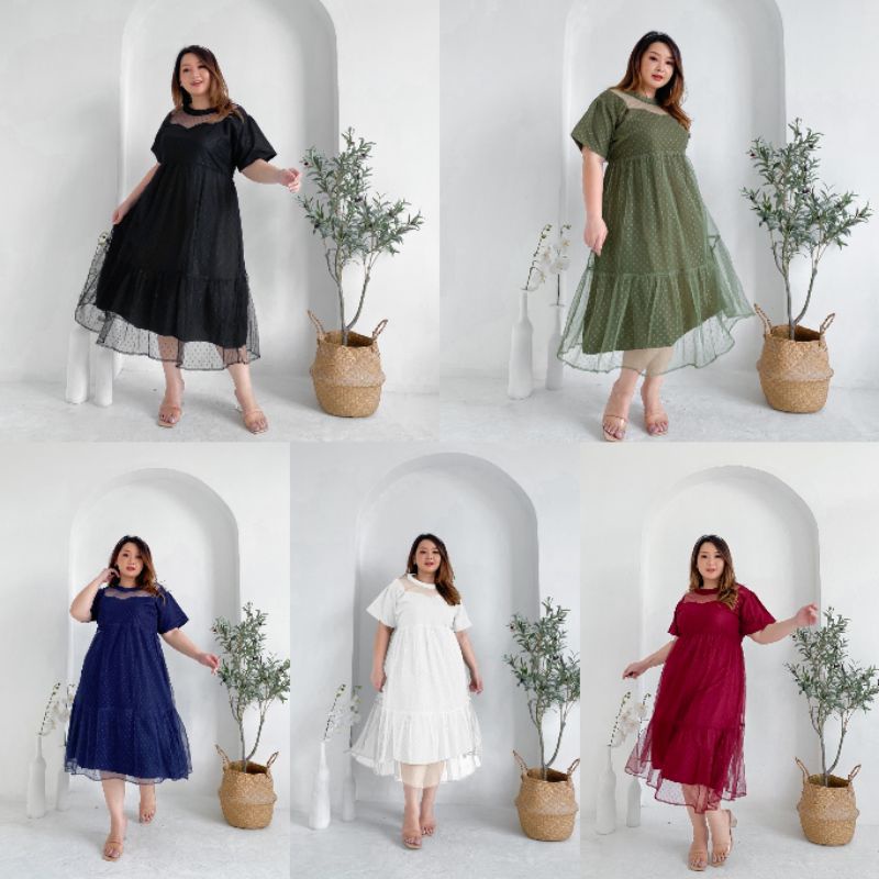 Alfenxia Dress Jumbo, Bigsize Dress, Oversize Dress, Christmas Dress, Dress Natal, Dress Imlek, Chin