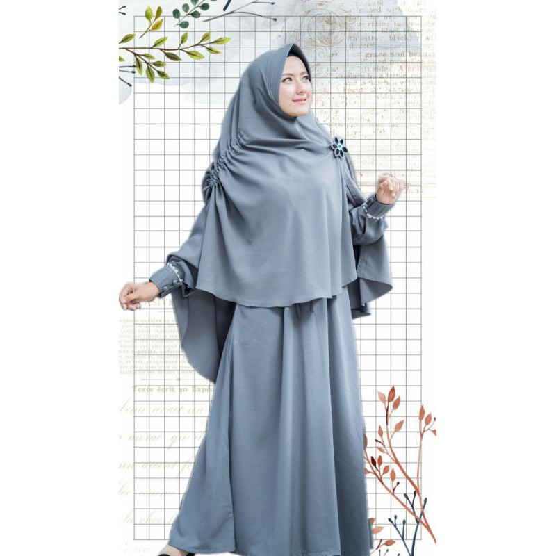 Gamis Syari Zahrani set Ori Swarga Hijab