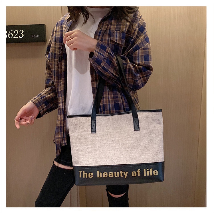 [COD] LB - Tote bag wanita import / Tote bag fashion kekinian / Tote bag motif anyaman / 103