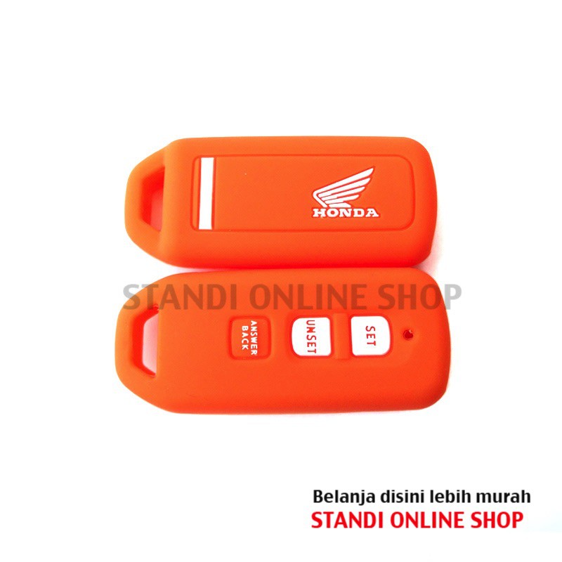 Kondom Kunci Silikon Remote Keyshirt Motor Honda All New PCX Scoopy F1 Orange