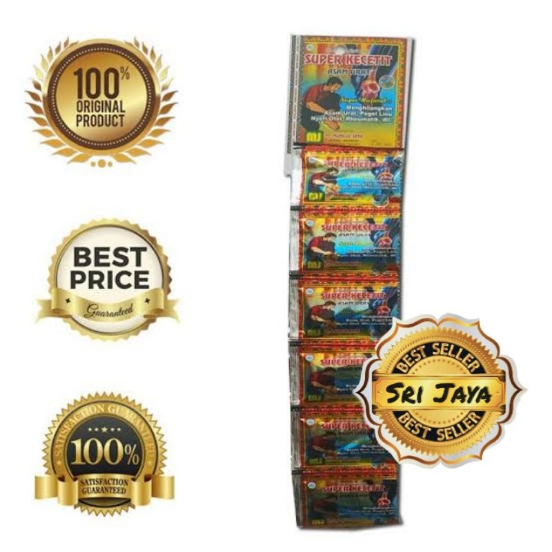 Pil Super Kecetit - kemasan baru 1 Slop / obat asam urat pegal linu nyeri sendi
