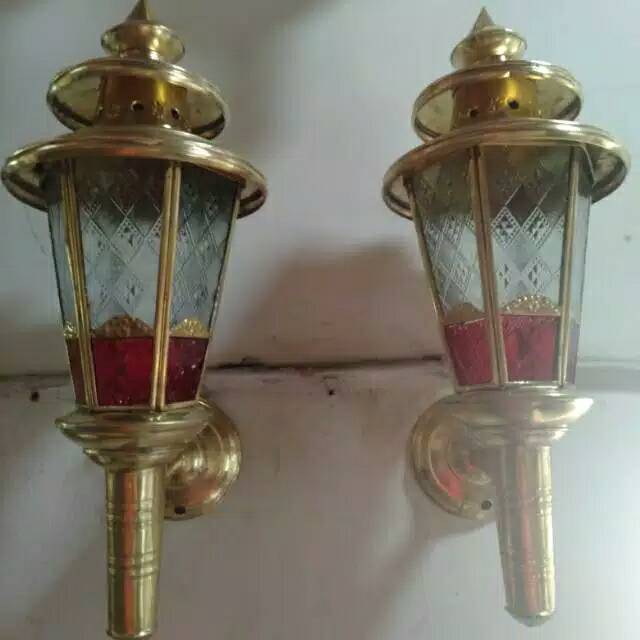 Lampu Dinding Kuningan Antik Murah 02