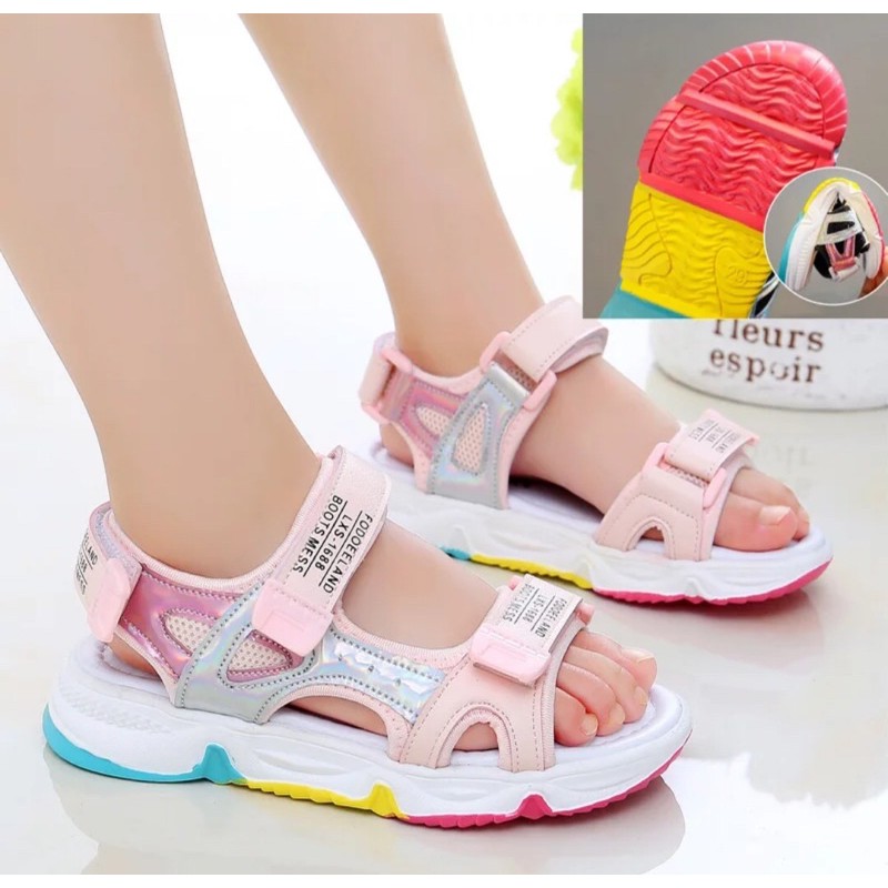 NEW!! Ready Sepatu Sandal Fashion Anak Gunung MIZU ukuran 26-35 Premium by axeline BEST SELLER-Pink