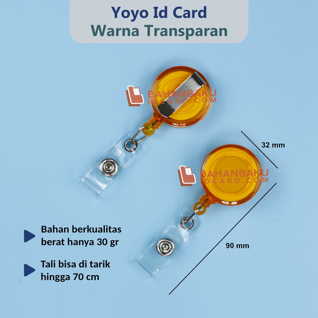 YOYO TRANSPARAN warna / yoyo buat resin / gantungan id card