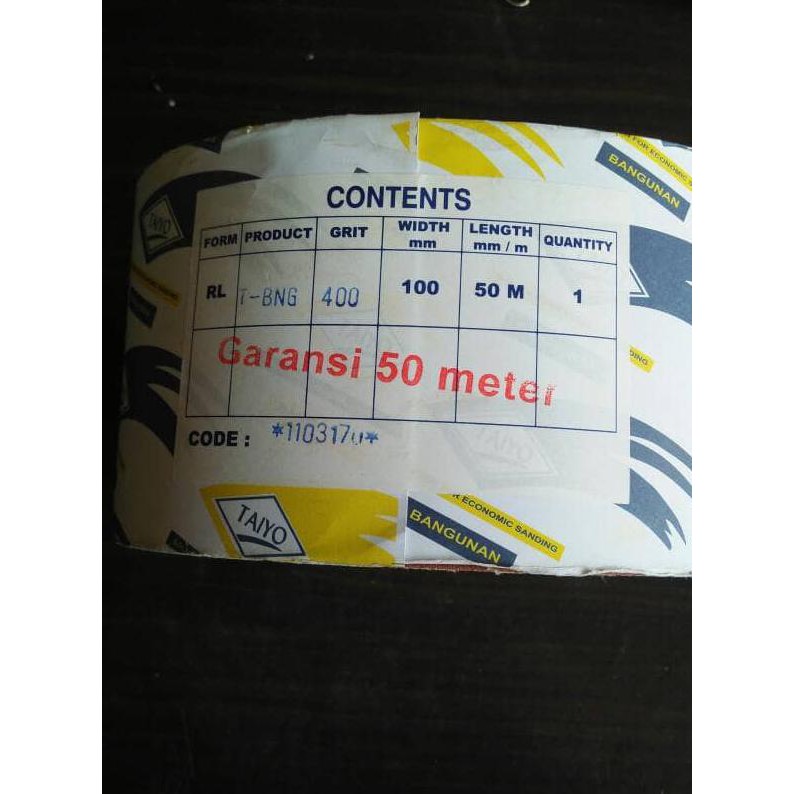READY STOK AMPLAS METERAN TAIYO/AMPLAS METERAN ROLL/AMPLAS METERAN