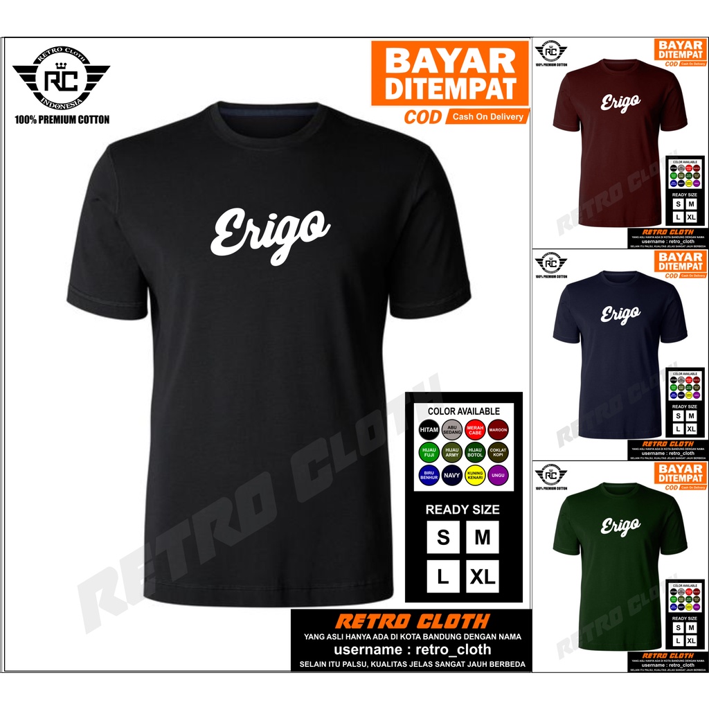 ERIGO / Kaos Tshirt Baju Pria Combed 30s Distro ERIGO 2