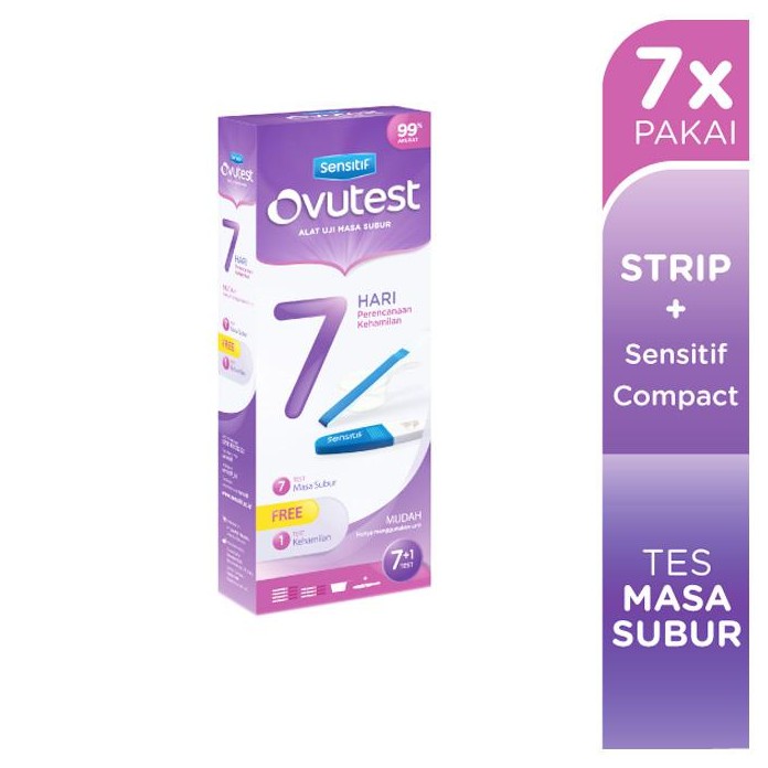 Ovutest Seven Days Plan Free 1 pcs Sensitif Compact - Alat Uji Masa Subur - Tes Masa Subur