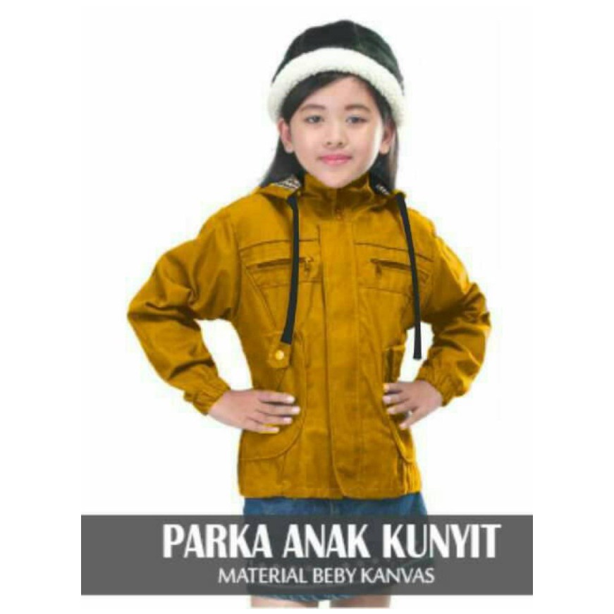 Grosir JAKET ANAK PARKA CEWE KANVAS COD Elegan