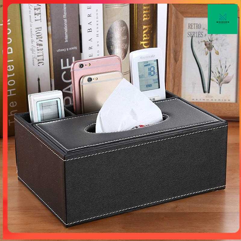 TD-DA ACRDDK Kotak Tisu Kulit Multifungsi Tissue Box Organizer - 34013