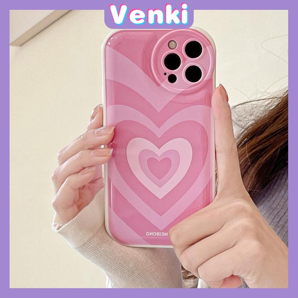 iPhone Case Silicone Soft Case Airbag Shockproof Protection Camera Pink Heart Compatible For iPhone 11 Pro Max 13 Pro Max 12 Pro Max 7Plus xr XS Max