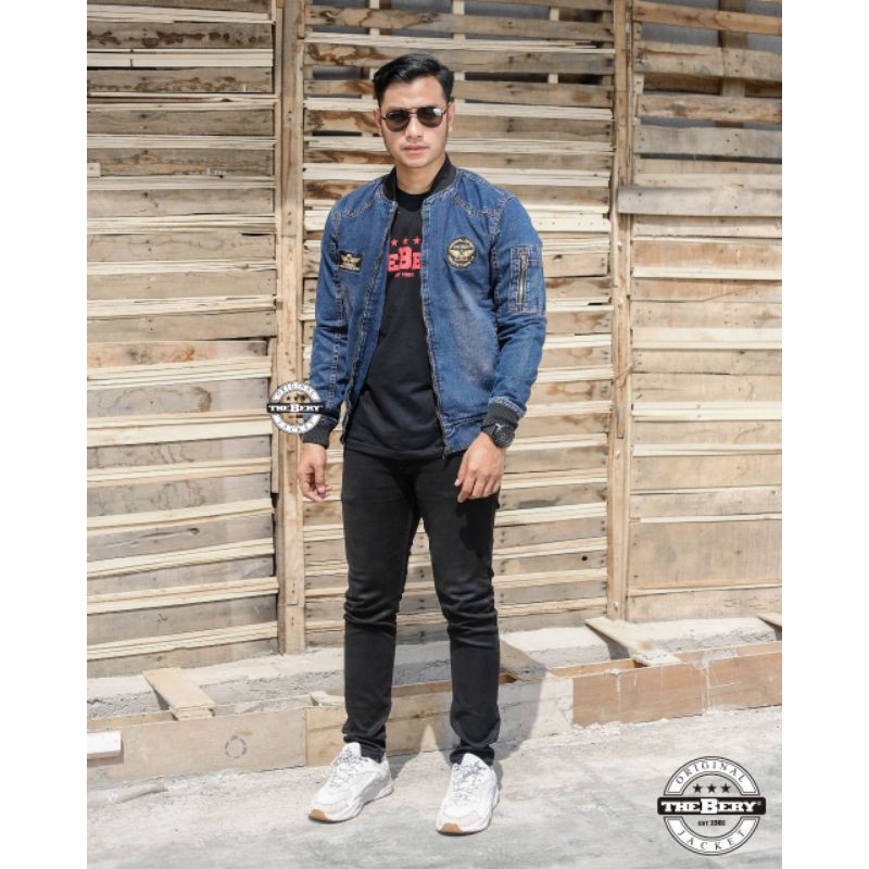 BOMBER JEANS WINGS THE BERRY-PAKAIAN PRIA -BOMBER JEANS WINGS-COD/BAYAR DI TEMPAT