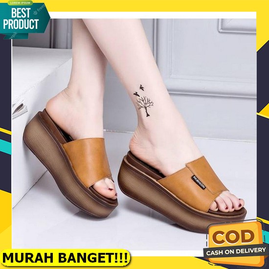 Wedges Wanita 2022 Cewek Terbaru Wages Kekinian Weges Wadges Wegdes Import Murah Sandal Wajes Mr 109